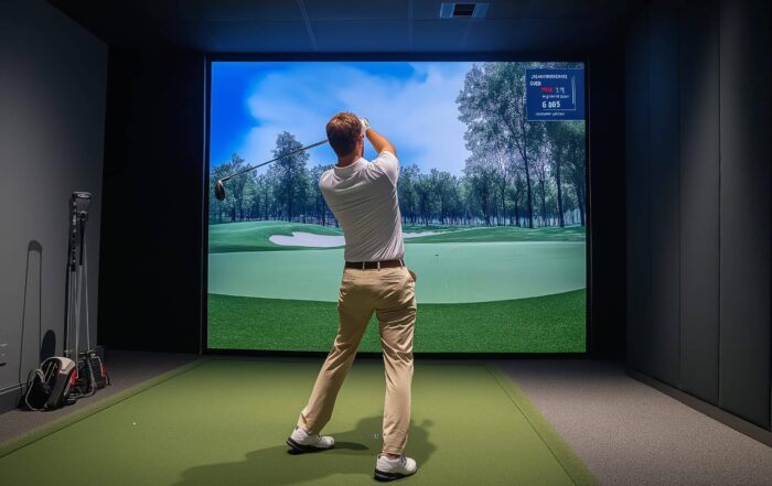 golf simulator on a cruise ship