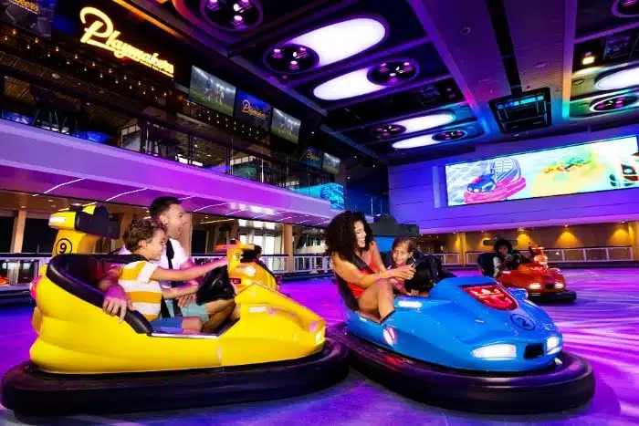 Royal Caribbean bumper cars onboard fun