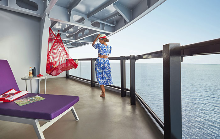 CAB-cheeky-corner-exterior Virgin Voyages Cheeky Corner cabin exterior terrace