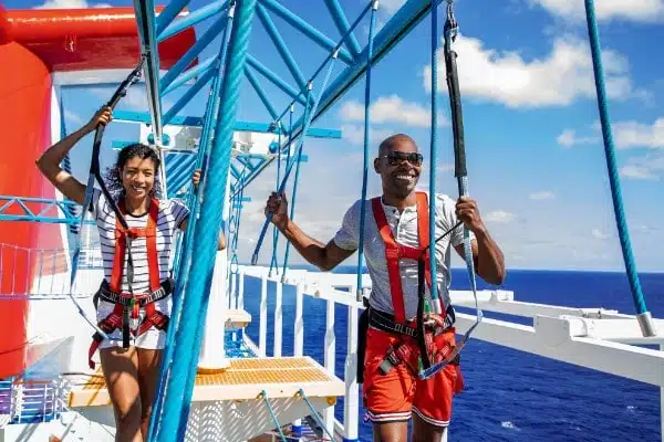 Carnival Cruise Line SkyCourse ropes course on deck