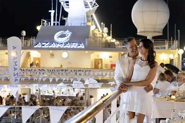 Azamara White Night party on the pool deck