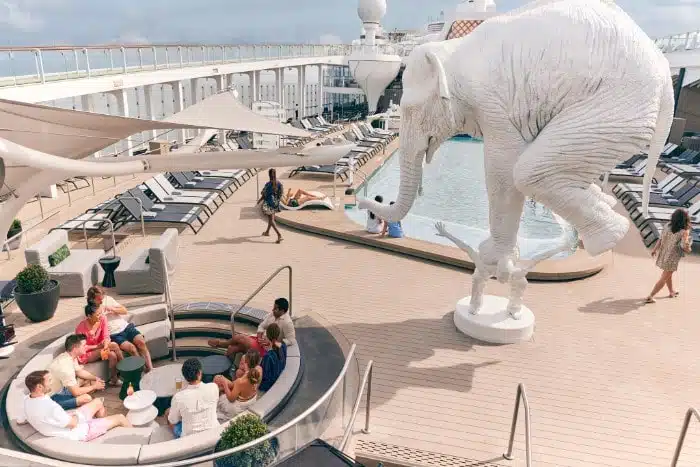 Celebrity Cruises ship at sea with modern design