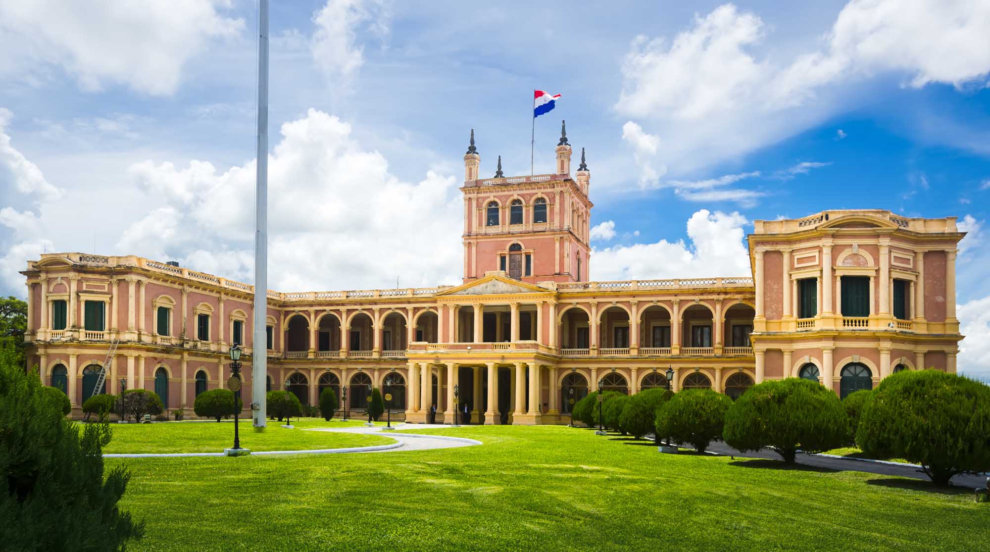 The iconic Palacio de los López, the presidential palace of Paraguay, showcases stunning