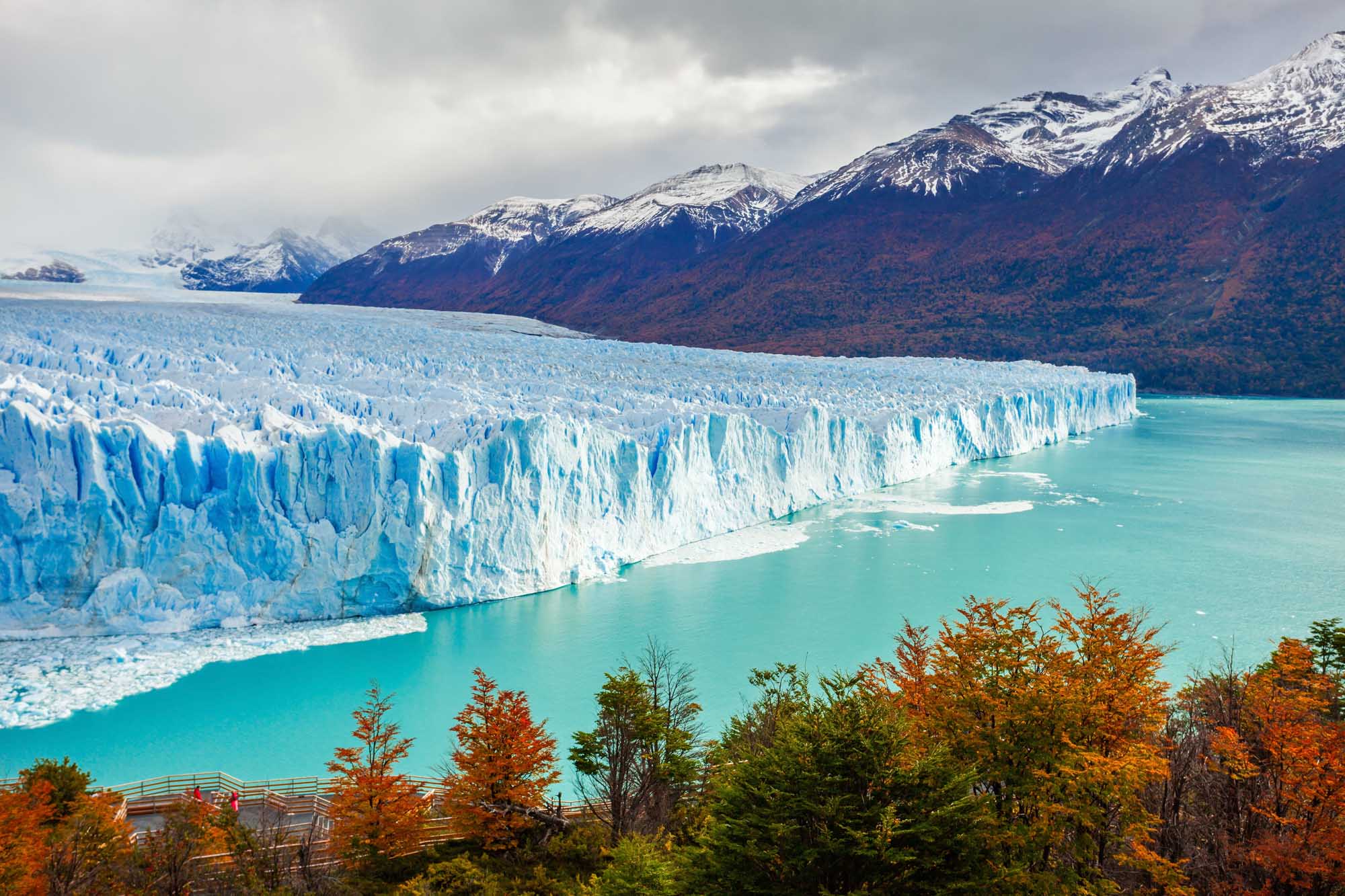 A stunning view of the Perito Moreno Glacier, one of Argentina's most iconic natural attractions