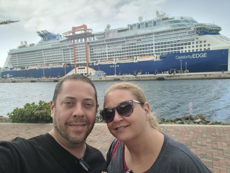 Celebrity-Edge Norwegian (NCL) Prima — Laura and Scott on board