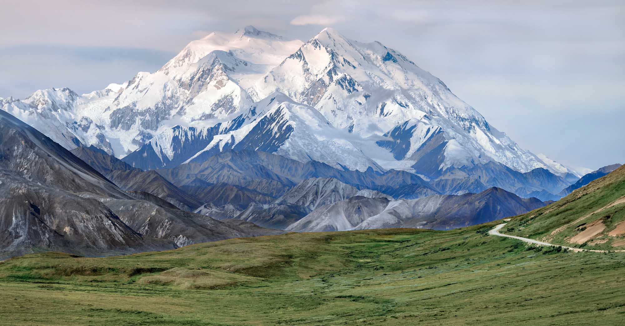 A stunning view of Mount Denali (formerly Mount McKinley), North America's highest peak at 20,310