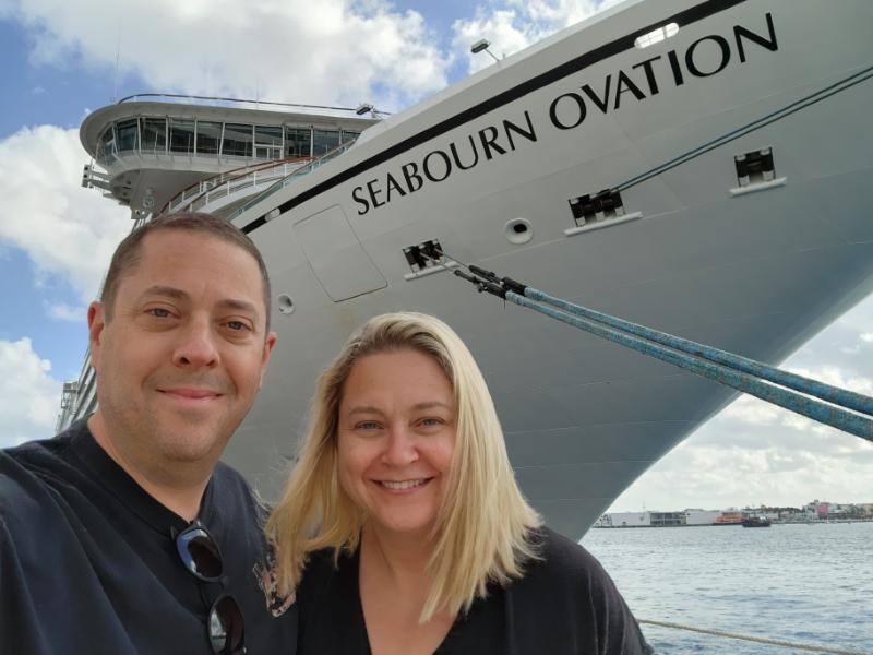 Seabourn-Ovation Celebrity Edge — Laura and Scott on board